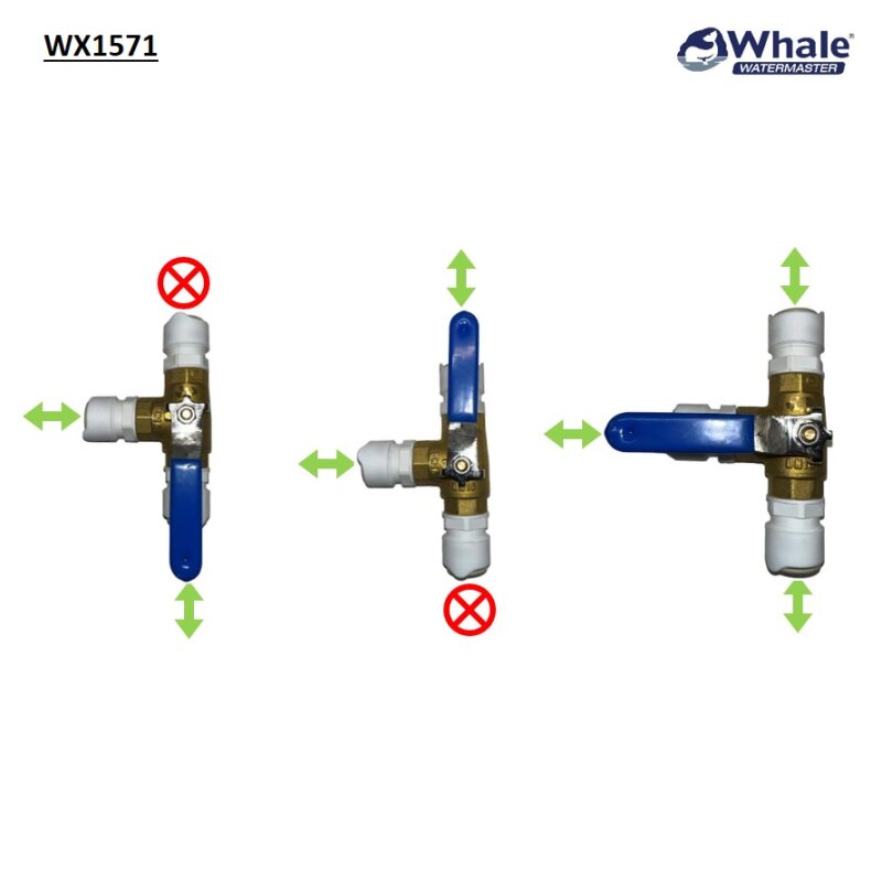 Купить Whale WX1571 QuickConnect 2-Way Valve, 15mm (Brass) 7ft.ru в интернет магазине Семь Футов