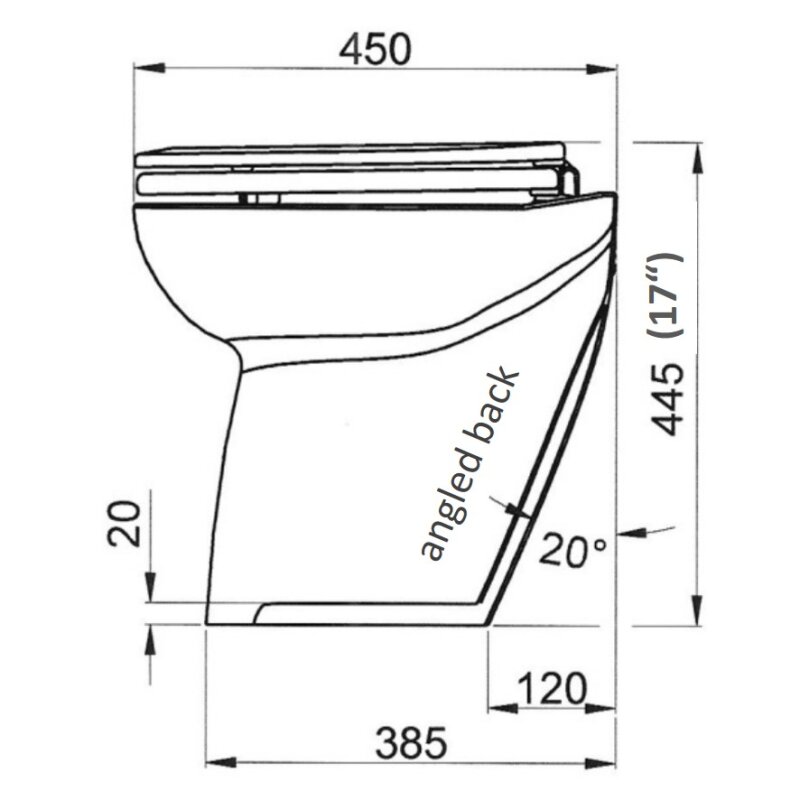 Купить Jabsco 58020-3012 Deluxe Flush WC with Solenoid Valve, 17" with angled back, Soft Close, 12V 7ft.ru в интернет магазине Семь Футов