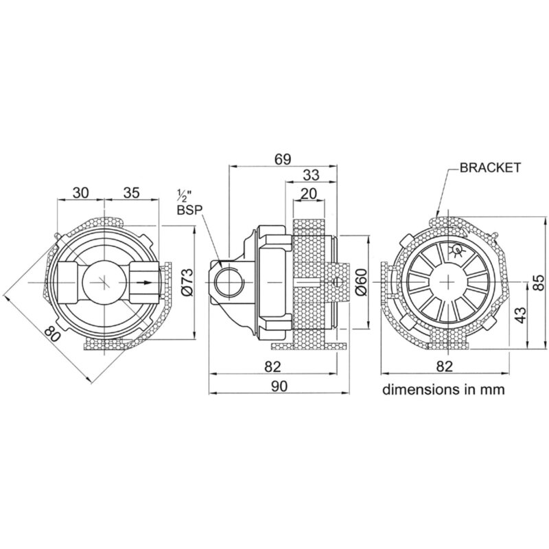 Купить Jabsco 59520-0000B Magnetic Drive Circulation Pump 21 LPM, 1/2" BSP, 8-24V 7ft.ru в интернет магазине Семь Футов