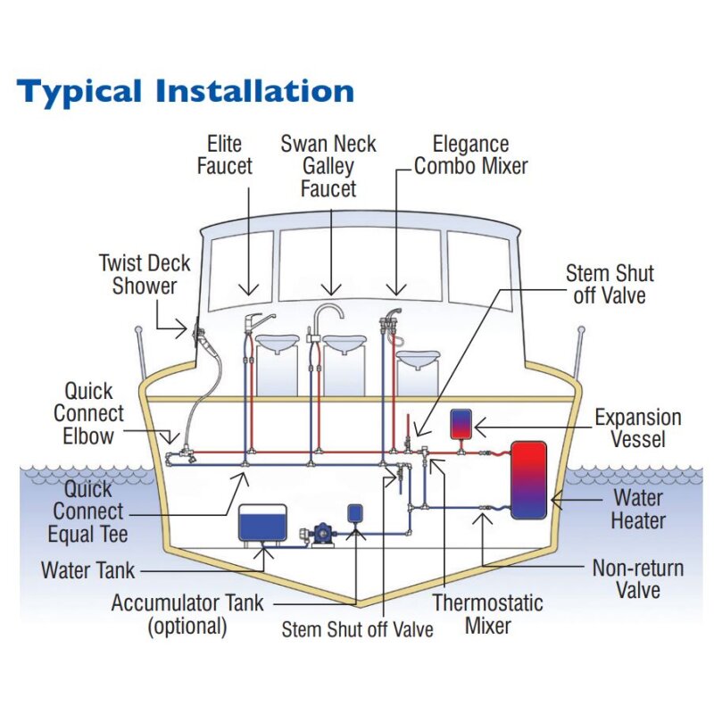 Купить Whale WX1595 QuickConnect Предохранительный клапан, 6 бар, 1/2" Женский 7ft.ru в интернет магазине Семь Футов