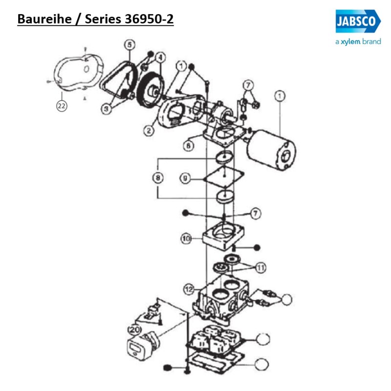 Купить Jabsco 43990-0061 Service Kit (36950/251-2XXX) 7ft.ru в интернет магазине Семь Футов