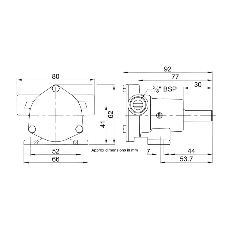 Купить Jabsco 51510-2001 Бронзовый насос, с ножным креплением, BG 010, резьбовые порты 9,5 мм (3/8") BSP, NEO 7ft.ru в интернет магазине Семь Футов