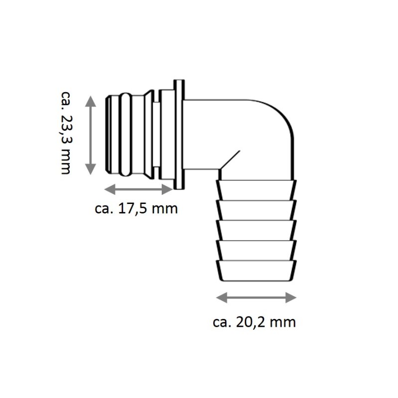 Купить Flojet 20381710 Pentaflex/6000 Series Port Kit (2 шт.), порт с защелкой x 19 мм (3/4") шланговый штуцер, колено 90°, уплотнительное кольцо EPDM 7ft.ru в интернет магазине Семь Футов