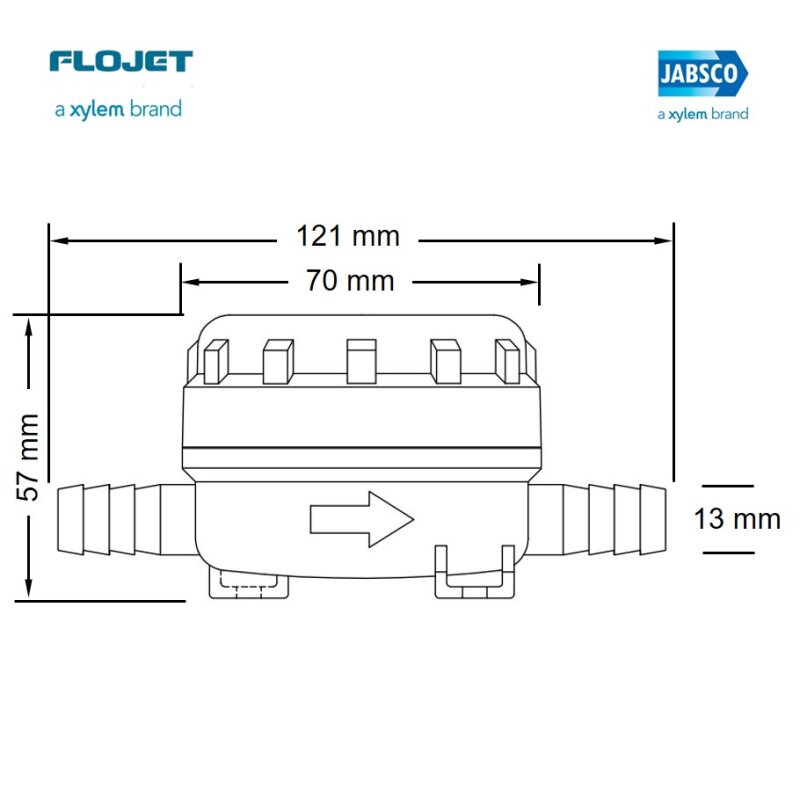 Купить Flojet 01720000S Встроенный фильтр, 20 MESH (грубый фильтр), 13 мм 7ft.ru в интернет магазине Семь Футов