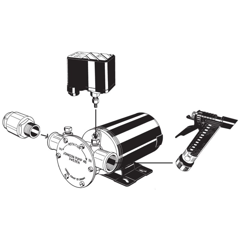 Купить Johnson Pump 09-46553 Deck Wash Kit for F4B-19 (включая реле давления, обратный клапан и спусковой пистолет) 7ft.ru в интернет магазине Семь Футов