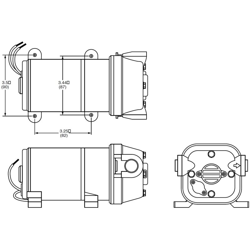 Купить Flojet R4105512A Quad II Диафрагменный насос 4105 для циркуляции / подачи, 5.7 л/мин, S/E, 12В 7ft.ru в интернет магазине Семь Футов
