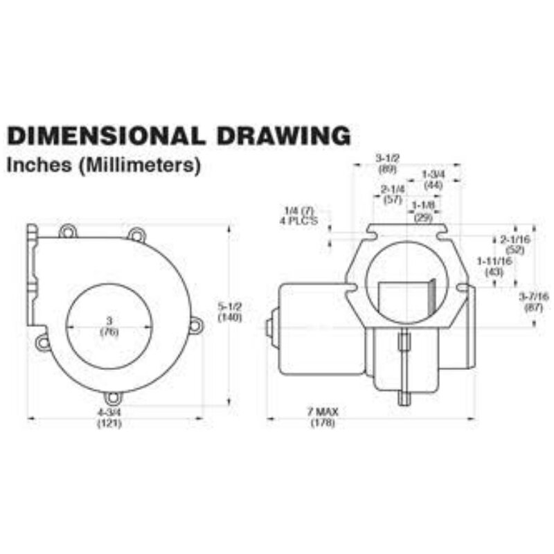 Купить Jabsco 35115-0020EU Вентилятор для фланцевого монтажа с подключением шланга 75 мм, 3 м³/мин (105 CFM), 12 В 7ft.ru в интернет магазине Семь Футов