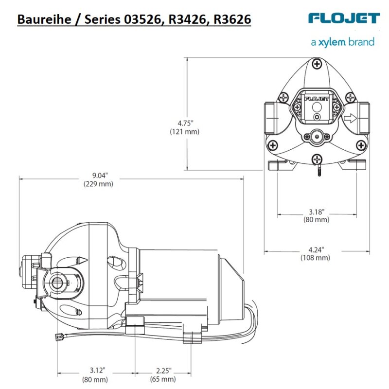 Купить Flojet R3626344A Triplex Diaphragm 2.9 Water Pressure Pump, 11 LPM, 2.8 bar, S/E, 24V 7ft.ru в интернет магазине Семь Футов