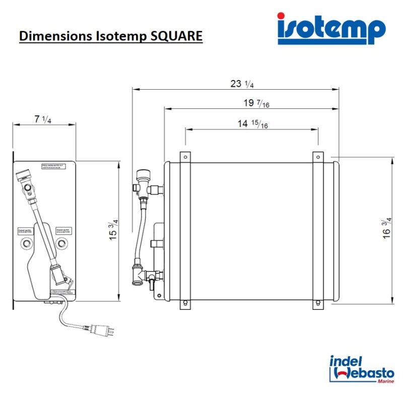 Купить Isotemp 601623QX00003 Квадратный 16 Водонагреватель + Смесительный клапан 115В/750Вт 7ft.ru в интернет магазине Семь Футов