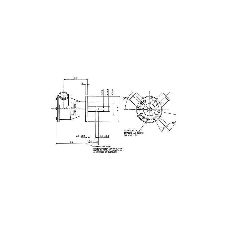 Купить Jabsco 29500-1501 Bronze Pump, flange-mounted, BG 040, 28mm hose ports, 1/1, NEO 7ft.ru в интернет магазине Семь Футов