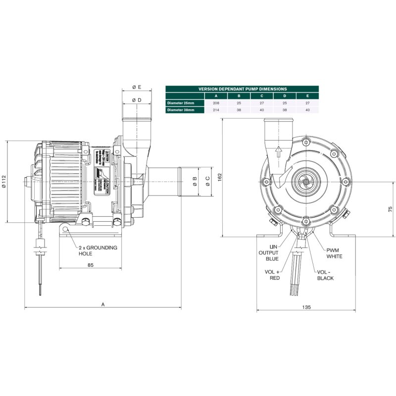 Купить Johnson Pump 10-13607-04 Циркуляционный насос CM95HP AL-1BL, DIA 38 мм, 24 В 7ft.ru в интернет магазине Семь Футов
