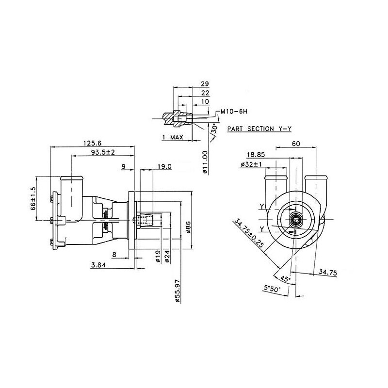 Купить Jabsco 29600-1201 Bronze Pump, flang-mounted, size 080, 32mm (1-1/4") hose ports, 1/1, NEO 7ft.ru в интернет магазине Семь Футов