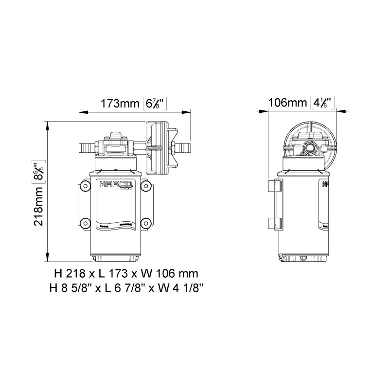 Купить MARCO 1F410213 UP9-MS/P Шестеренчатый насос, 12 л/мин, FKM, 6 бар, 24 В 7ft.ru в интернет магазине Семь Футов