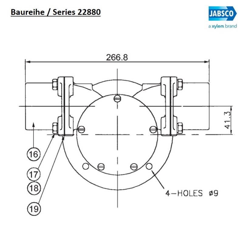 Купить Jabsco 22880-2001 Бронзовый импеллерный насос, насосная головка с фланцевым адаптером, размер 200, 1-1/2" BSP, 1/1, NEO 7ft.ru в интернет магазине Семь Футов