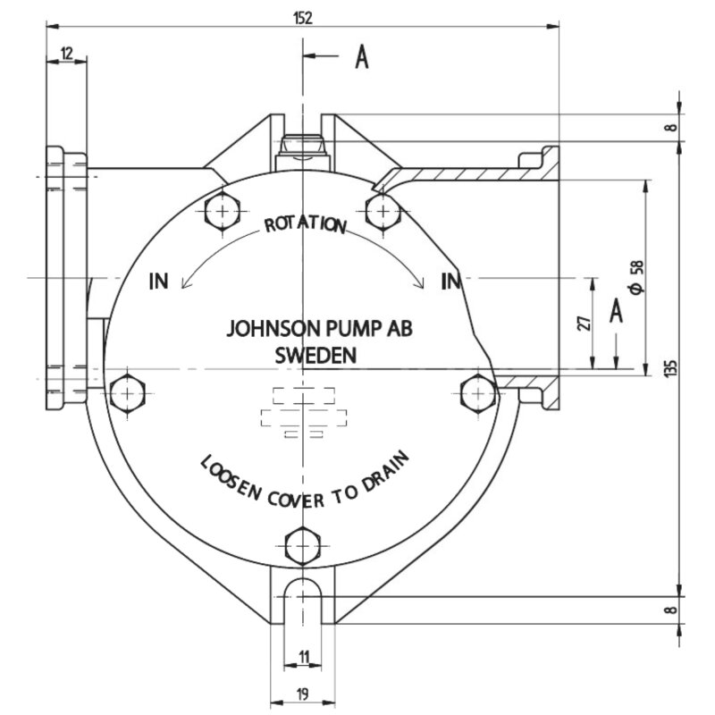 Купить Johnson Pump 10-24308-11 Impeller pump F9B-9, flange design, flange connections, 1/1, NEO 7ft.ru в интернет магазине Семь Футов