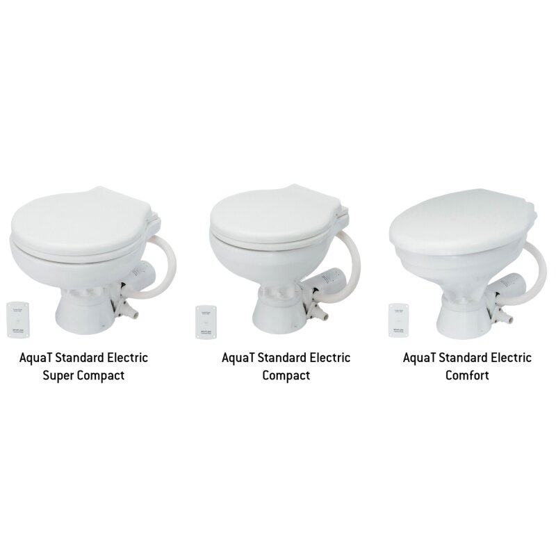 Купить Johnson Pump 80-47626-01 AquaT Standard Electric Toilet - Super Compact, 12V 7ft.ru в интернет магазине Семь Футов