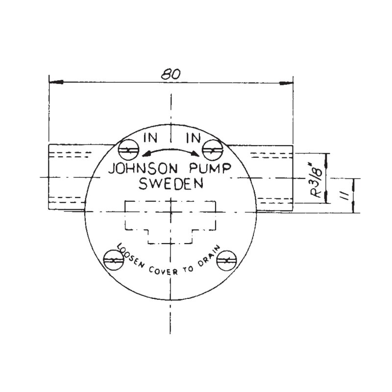 Купить Johnson Pump 10-35118-1 Bronze Impeller Pump F35B-9, flange-mounted, R 3/8" BSP, 1/1, MC97 7ft.ru в интернет магазине Семь Футов