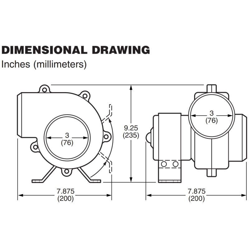 Купить Jabsco 36740-0000 Вентилятор для гибкого монтажа, соединения для шланга 75 мм, 4.2 м³/мин (150 CFM), 12 В 7ft.ru в интернет магазине Семь Футов