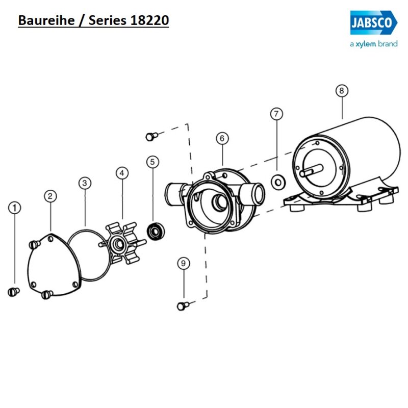 Купить Jabsco 6303-0007-P Impeller PUC 1FL, Сервисный комплект (включая O-кольцо) 7ft.ru в интернет магазине Семь Футов