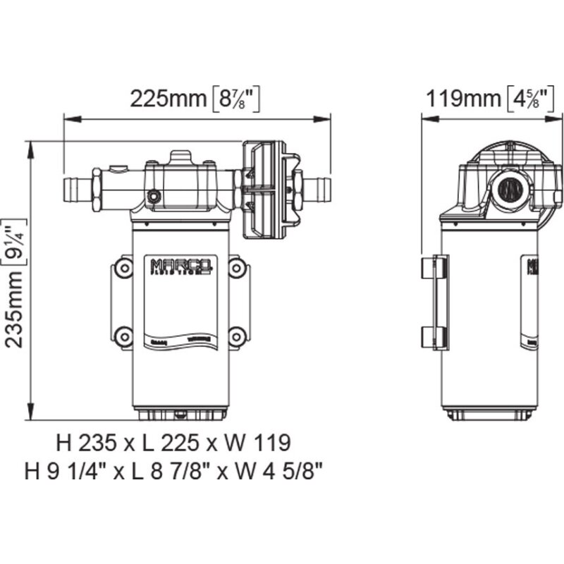Купить MARCO 16452312 UP14-LP зубчатый насос, 33 л/мин, FKM, 12В 7ft.ru в интернет магазине Семь Футов