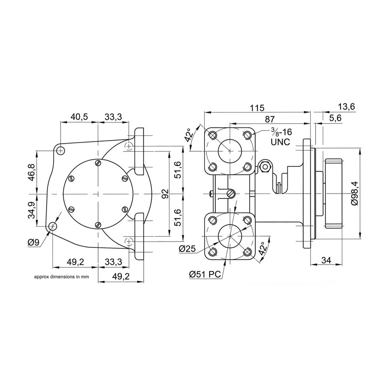 Купить Jabsco 10970-21 Bronze Pump, bearing housing/flange-mounted, square flanged ports with 25mm ID, 1/1, NEO 7ft.ru в интернет магазине Семь Футов