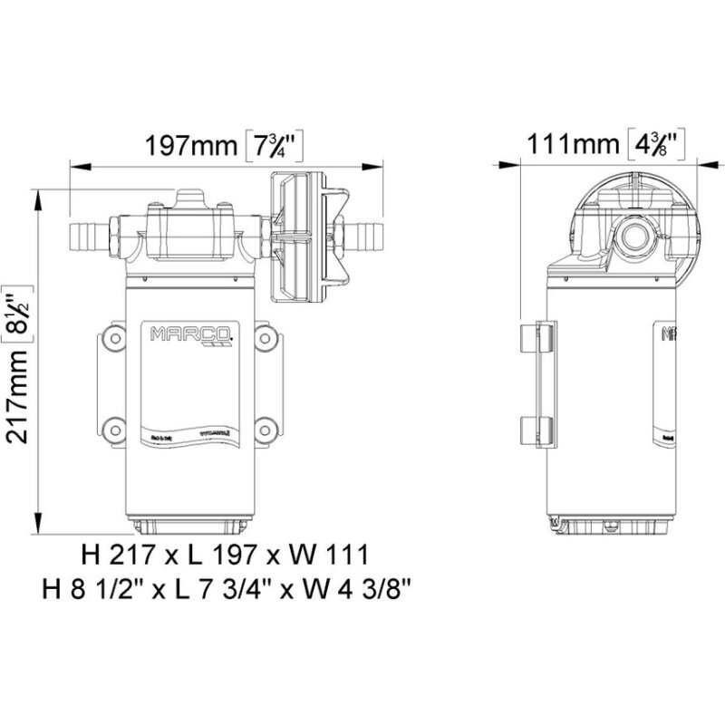 Купить MARCO 16432312 UP12-LP шестеренчатый насос, 26 л/мин, FKM, 12В 7ft.ru в интернет магазине Семь Футов