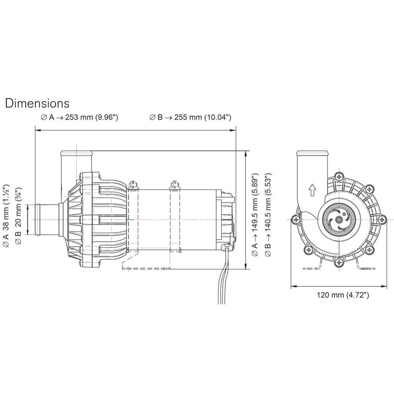 Купить Johnson Pump 10-24750-09 Циркуляционный насос CM90P7-1, DIA 20 мм, 12 В 7ft.ru в интернет магазине Семь Футов