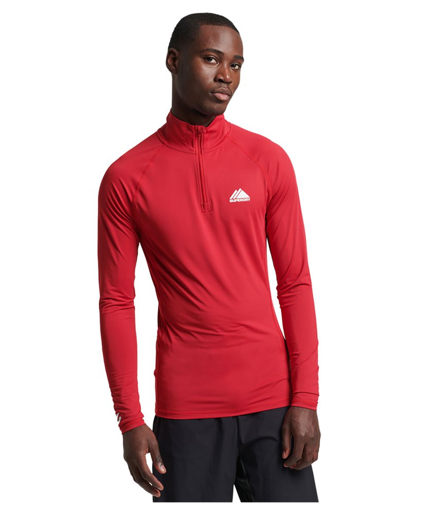 Купить Superdry MS110106A-YGK-S Базовый слой с длинным рукавом Half Zip Base Layer Красный Carmine Red S 7ft.ru в интернет магазине Семь Футов