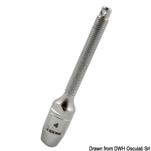 Threaded terminal for Ø. 4 mm rope, 05.222.04