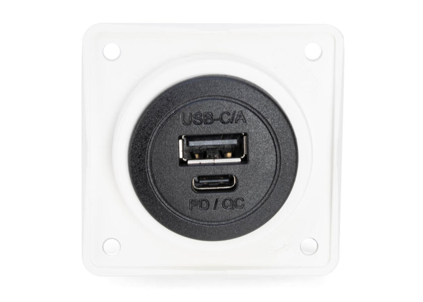 Купить BERKER Double USB Socket / 1x USB-A / 1x USB-C / white 48549-bvs 7ft.ru в интернет магазине Семь Футов