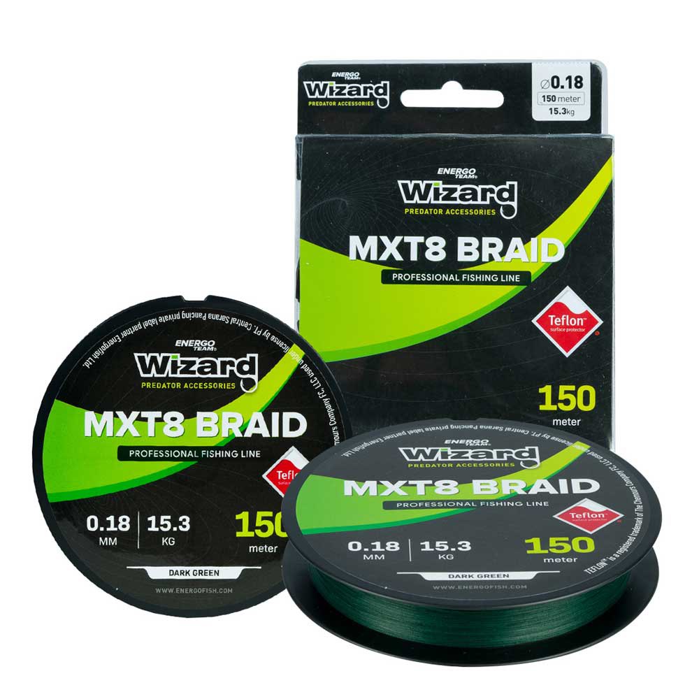 Wizard 30925006 MXT8 150 m Плетеный  Dark Green 0.060 mm