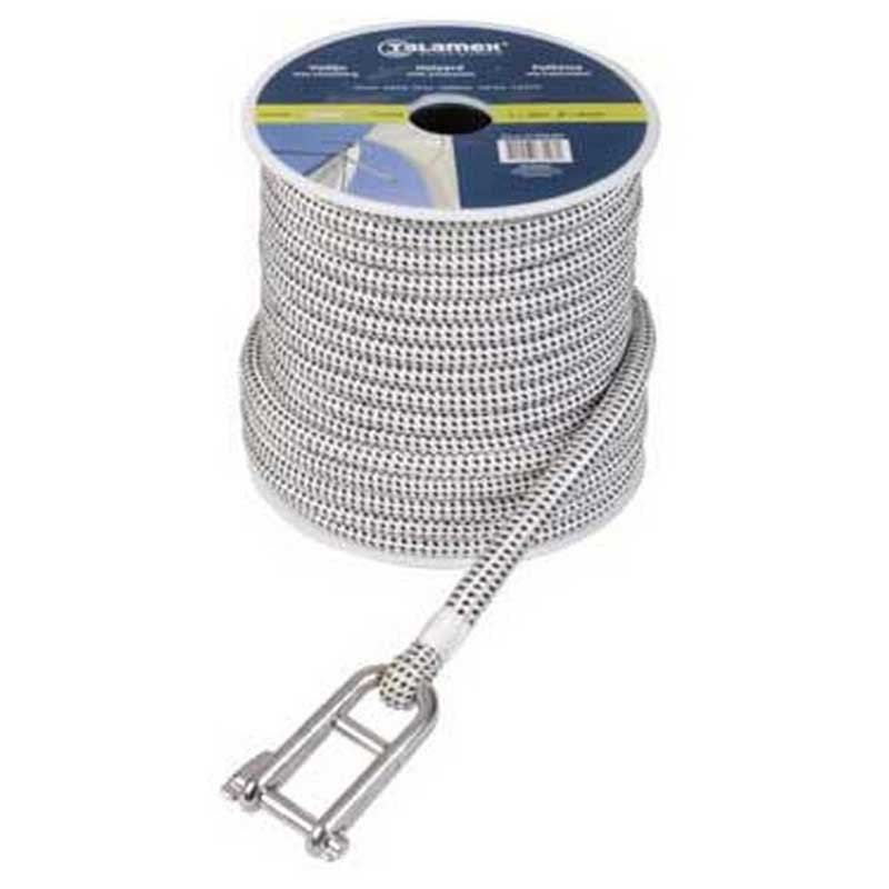 Talamex 01920912 10 mm Rope With Pin Shackle Белая  White / Black 33 m 
