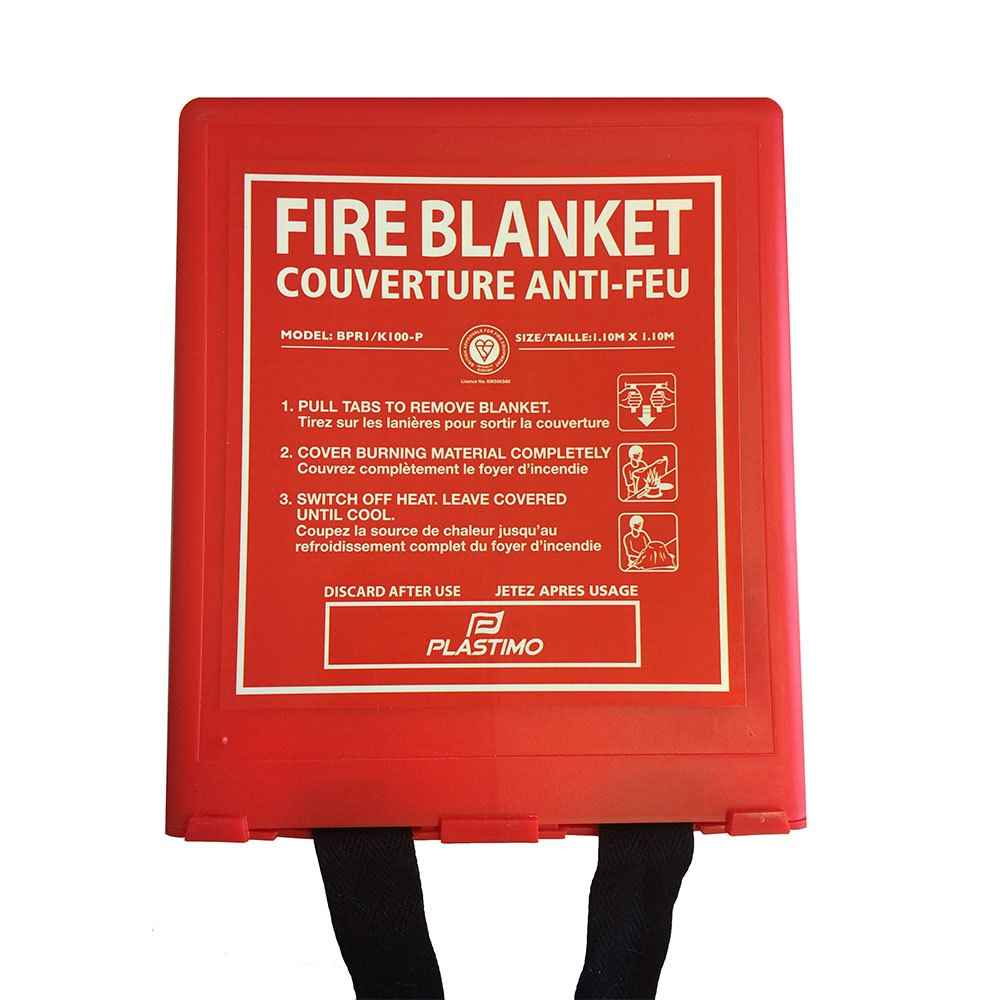Plastimo P65757 EN1869 Пожароустойчивое одеяло Бесцветный Red / Black 100 x 100 cm 