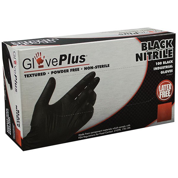 Ammex gloves 674-GPNB44100 Нитрил PF Перчатки 100 Единицы Черный Black M 
