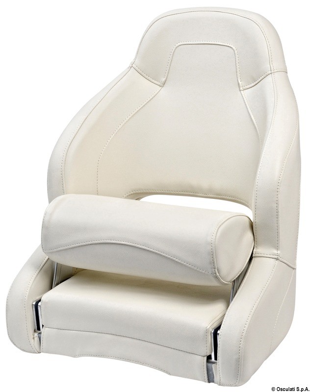 Купить Анатомическое кресло белое с откидной передней частью H52 670 x 520 х 600 мм, Osculati 48.410.02 7ft.ru в интернет магазине Семь Футов