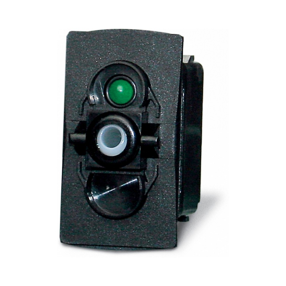 Влагозащищенный выключатель без клавиши 1-полюсный (Вкл)/Выкл/(Вкл) Mastervolt 70906495 15 А 10-30 В с зеленым светодиодом