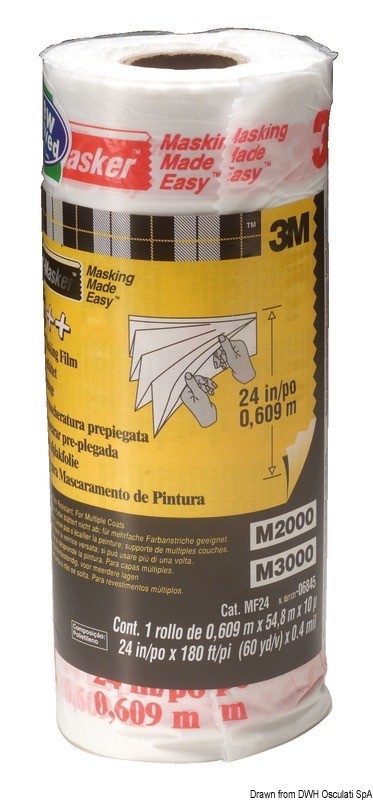 Купить Маскирующая пленка 3M Masking Film 600 мм 55 м, Osculati 65.329.04 7ft.ru в интернет магазине Семь Футов
