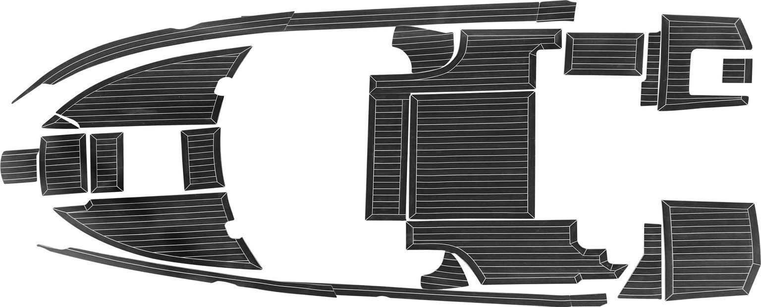 Купить Комплект палубного покрытия для Hammertone 25 HT, тик черный, с обкладкой, Marine Rocket teak_h25ht_black_2 7ft.ru в интернет магазине Семь Футов