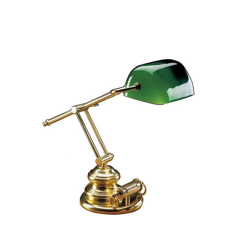 Лампа настольная лакированная Foresti & Suardi Porto Ponecla 3103.VM E27 220/240 В 77 Вт зеленое стекло