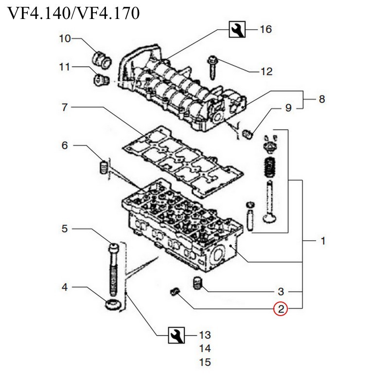 Концевая заглушка Vetus VFP01032 для двигателей VF4.140/VF4.170/VF5.220/VF5.250