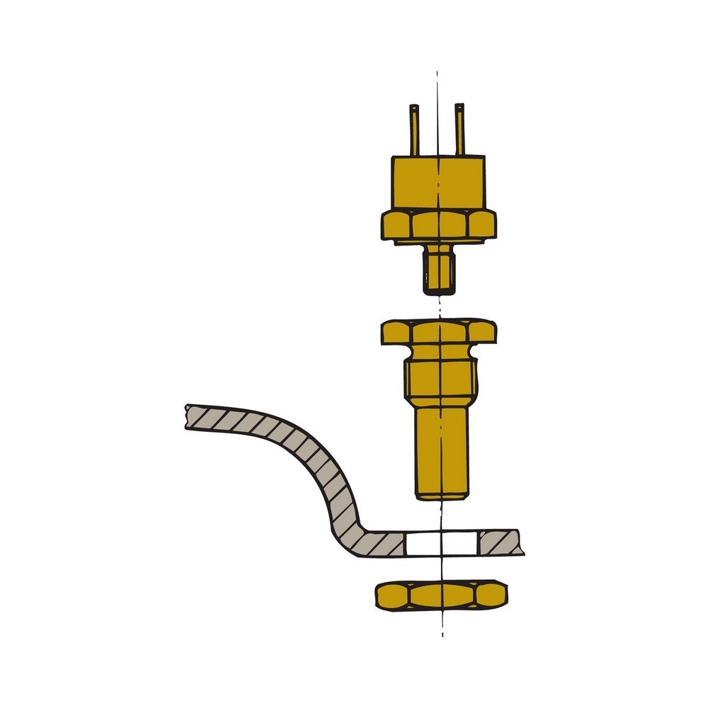 Датчик температуры выхлопных газов Vetus XHSM подходит для водяных замков MF/MV/LSG/LSS/MGS/MGL/MGP