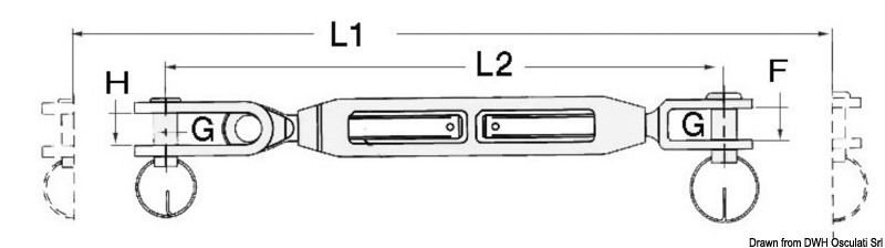 Купить Turnbuckle fixed fork 5/16 cable 4 mm, 07.186.02 7ft.ru в интернет магазине Семь Футов