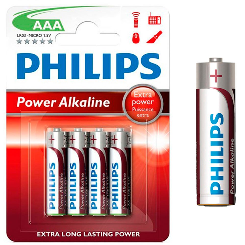 Philips 38400 IR03 AAA Щелочная батарея 4 Единицы Серебристый Silver