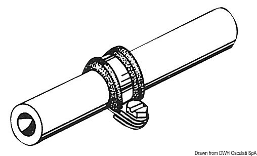 Купить Крепежные скобы 14 мм из нержавеющей стали AISI 304 для кабеля/труб, Osculati 18.024.14 7ft.ru в интернет магазине Семь Футов