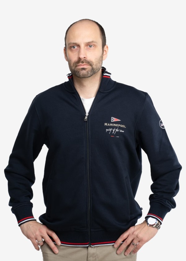Купить MARINEPOOL 1004229-NAVY-M Мужская куртка-свитер HARRISON / темно-синий / Размер одежды: М 7ft.ru в интернет магазине Семь Футов
