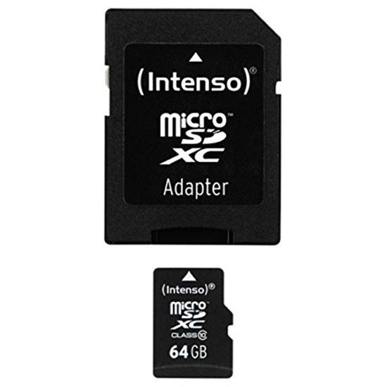 Intenso 3413490 Class 10 64GB Карта памяти Micro SD Черный Black
