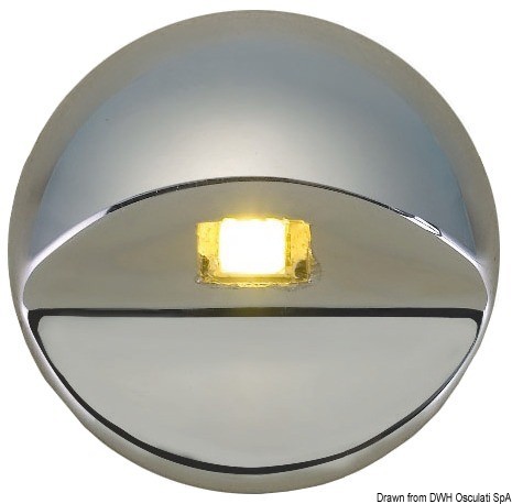 Купить Встраиваемый LED светильник дежурного освещения 12/24В 0.2Вт 10Лм красный свет, Osculati 13.425.92 7ft.ru в интернет магазине Семь Футов