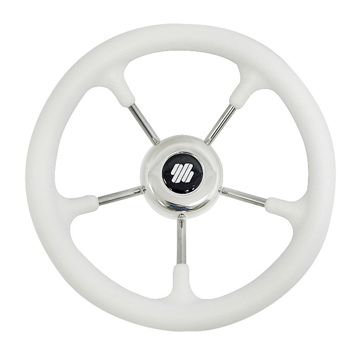 Рулевое колесо Ultraflex V52W 40633U Ø320x73мм рукоятка из белого полиуретана со спицами из нержавеющей стали