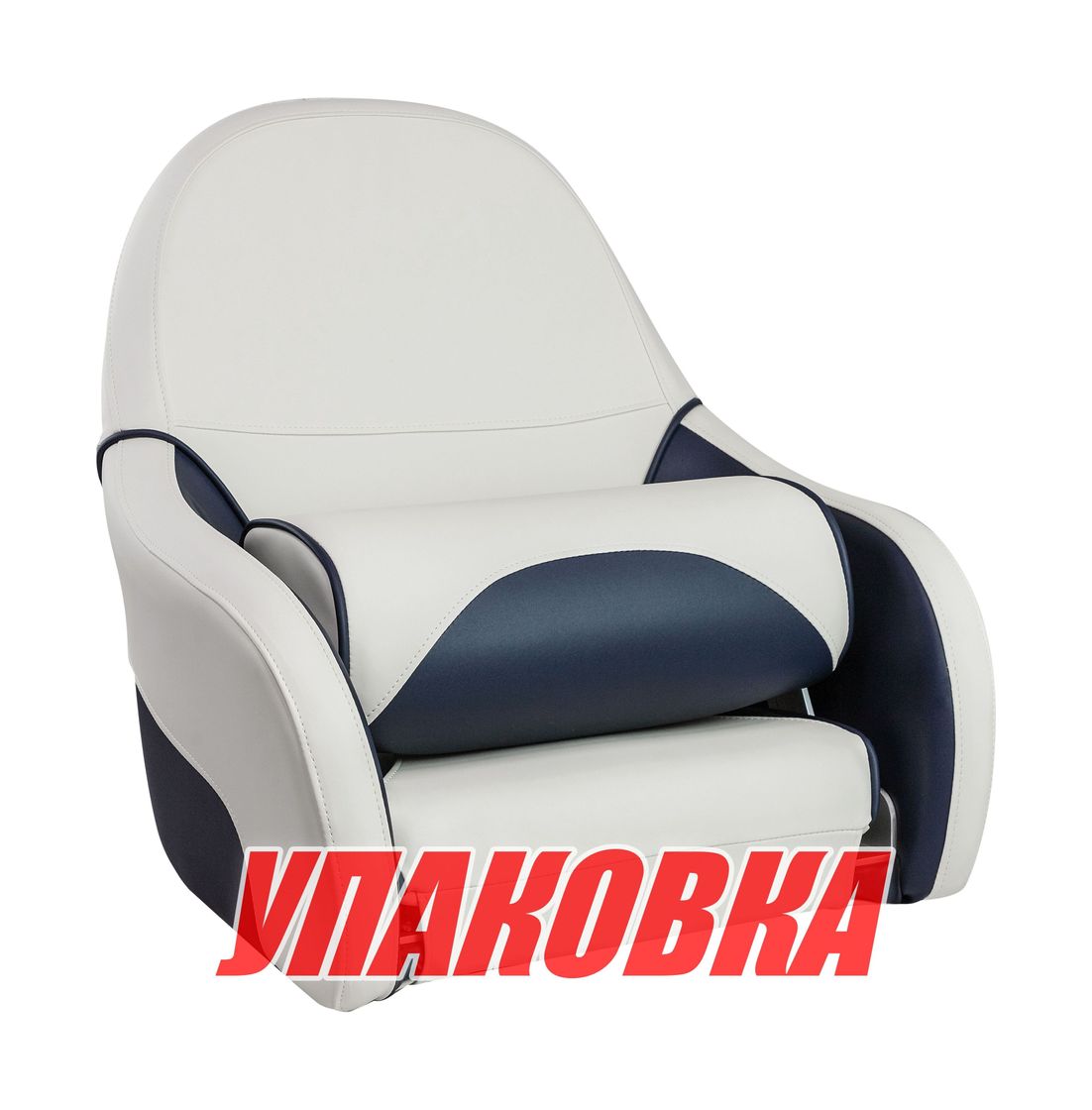 Купить Кресло с болстером Ocean Flip Up, обивка винил, цвет белый/синий (упаковка из 4 шт.) Marine Rocket MR18008_pkg_4 7ft.ru в интернет магазине Семь Футов
