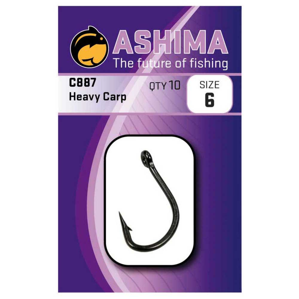 Ashima fishing AS8878 C887 Heavy Carp Крючки С Одним Глазком Black Nickel 8